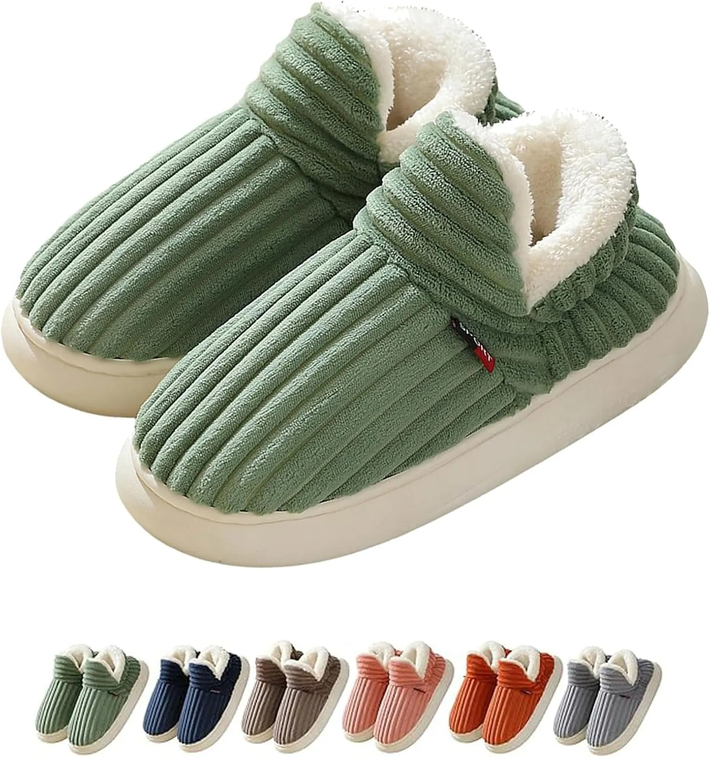 Hrtesus Pluffi The Cozy & Stylish Slipper, Pluffi Slipper Booties for Women Men, Warm Plush Lining House Slippers