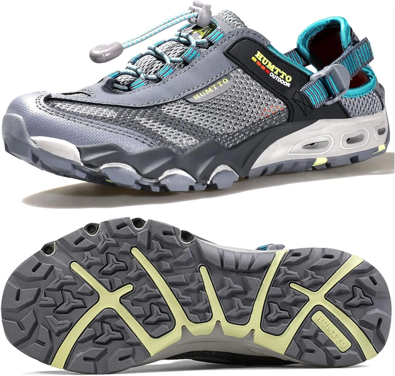 HUMTTO Men's Amphibious Water Shoes - Hiking Sandals for Men Outdoor Water Sandal Closed Toe Non-Slip River Shoes Summer Quick Drying Aqua Shoe