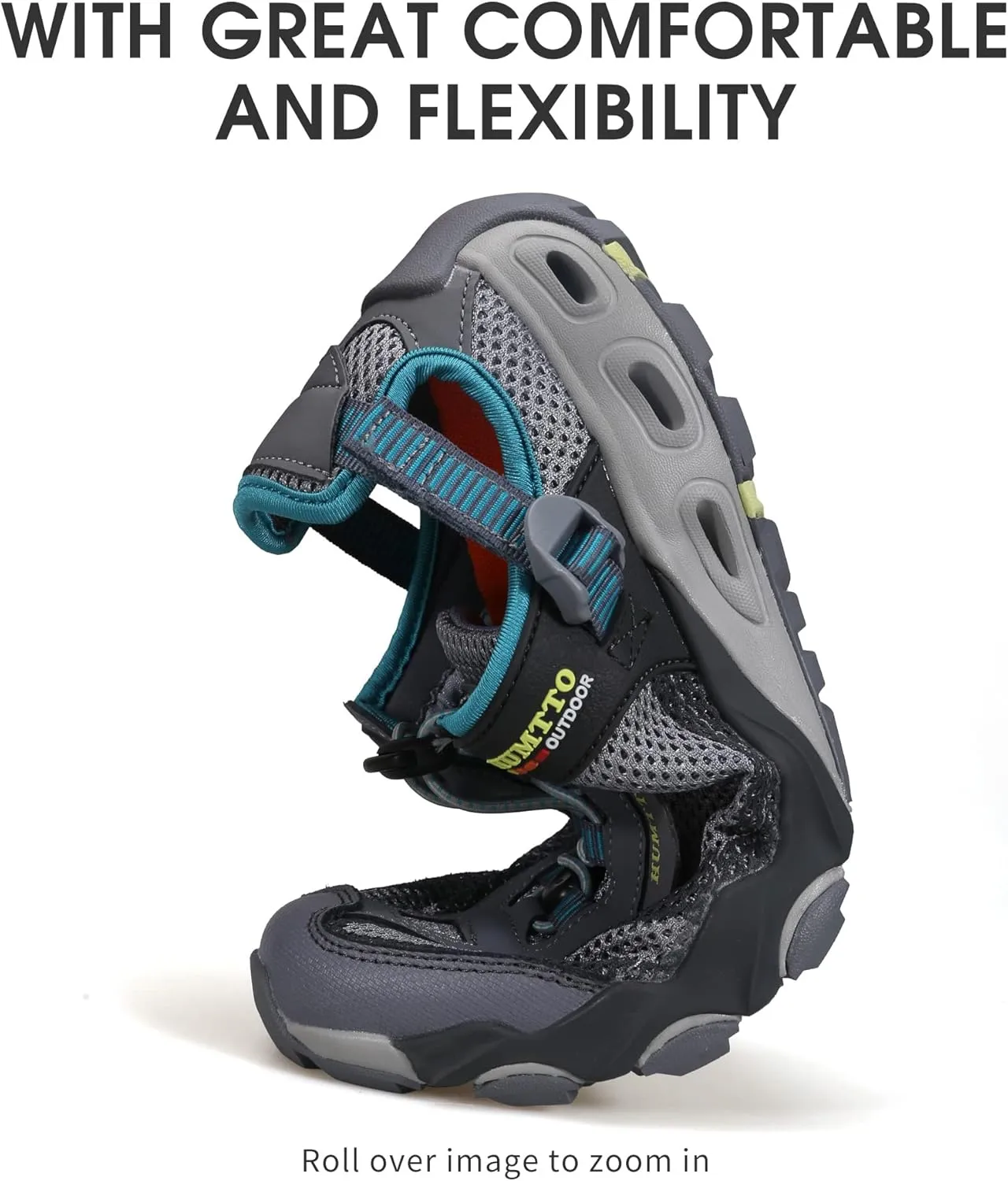 HUMTTO Men's Amphibious Water Shoes - Hiking Sandals for Men Outdoor Water Sandal Closed Toe Non-Slip River Shoes Summer Quick Drying Aqua Shoe