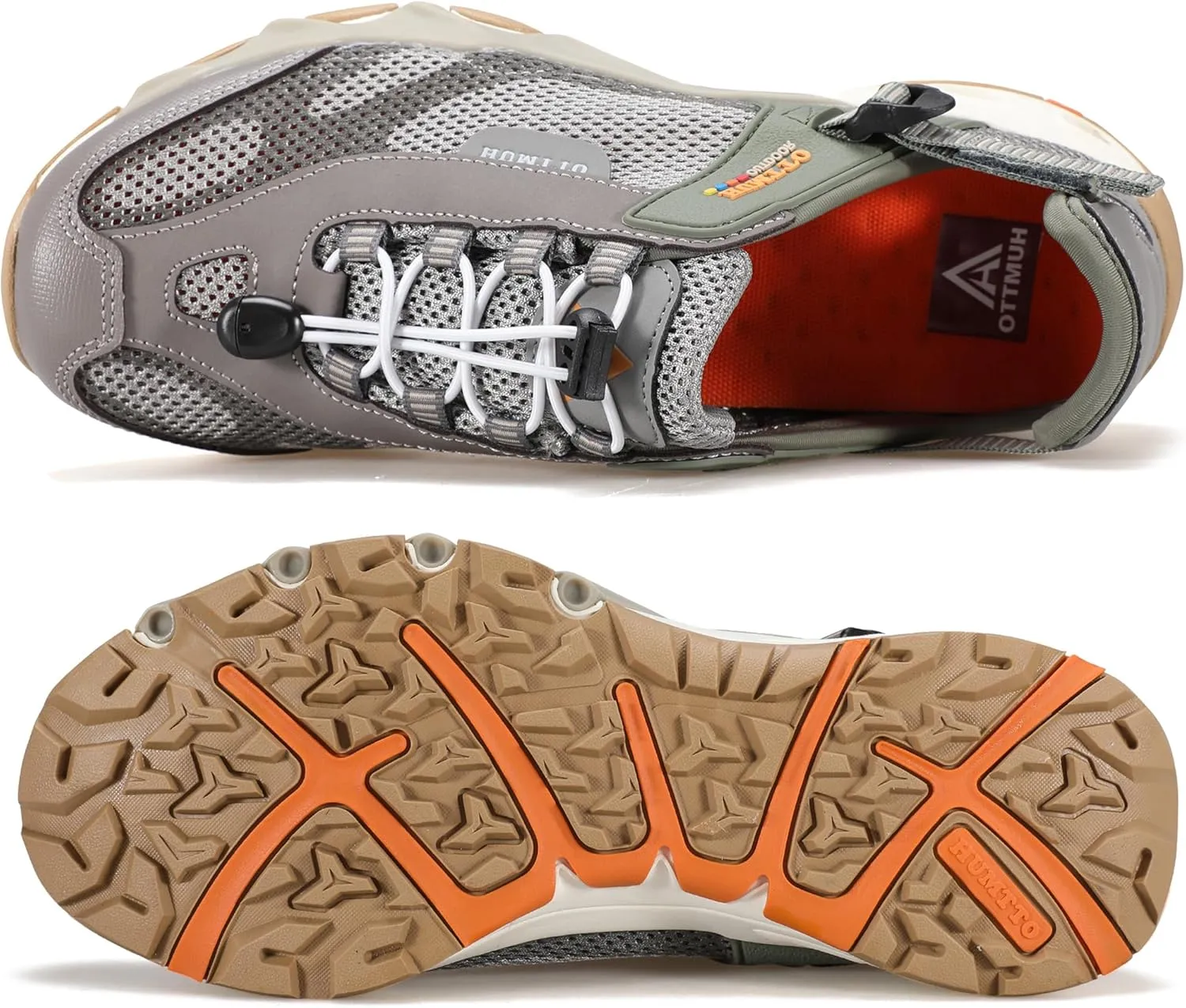 HUMTTO Men's Amphibious Water Shoes - Hiking Sandals for Men Outdoor Water Sandal Closed Toe Non-Slip River Shoes Summer Quick Drying Aqua Shoe