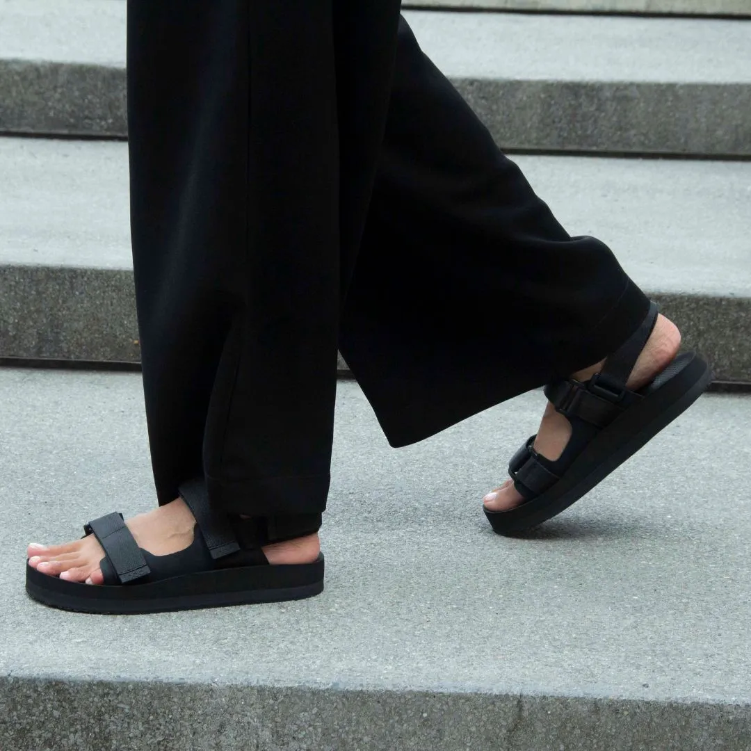 Indosole x Hijack Women’s Recycled Adventure Sandal - Black