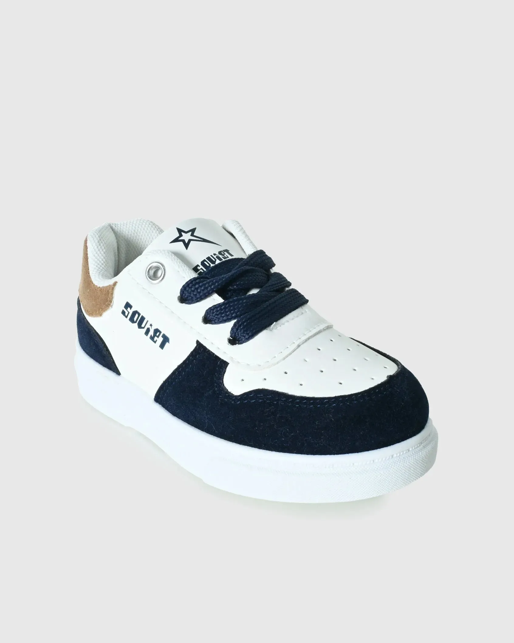 Infants Society - Fun Mixed Media PU Leather Sneaker