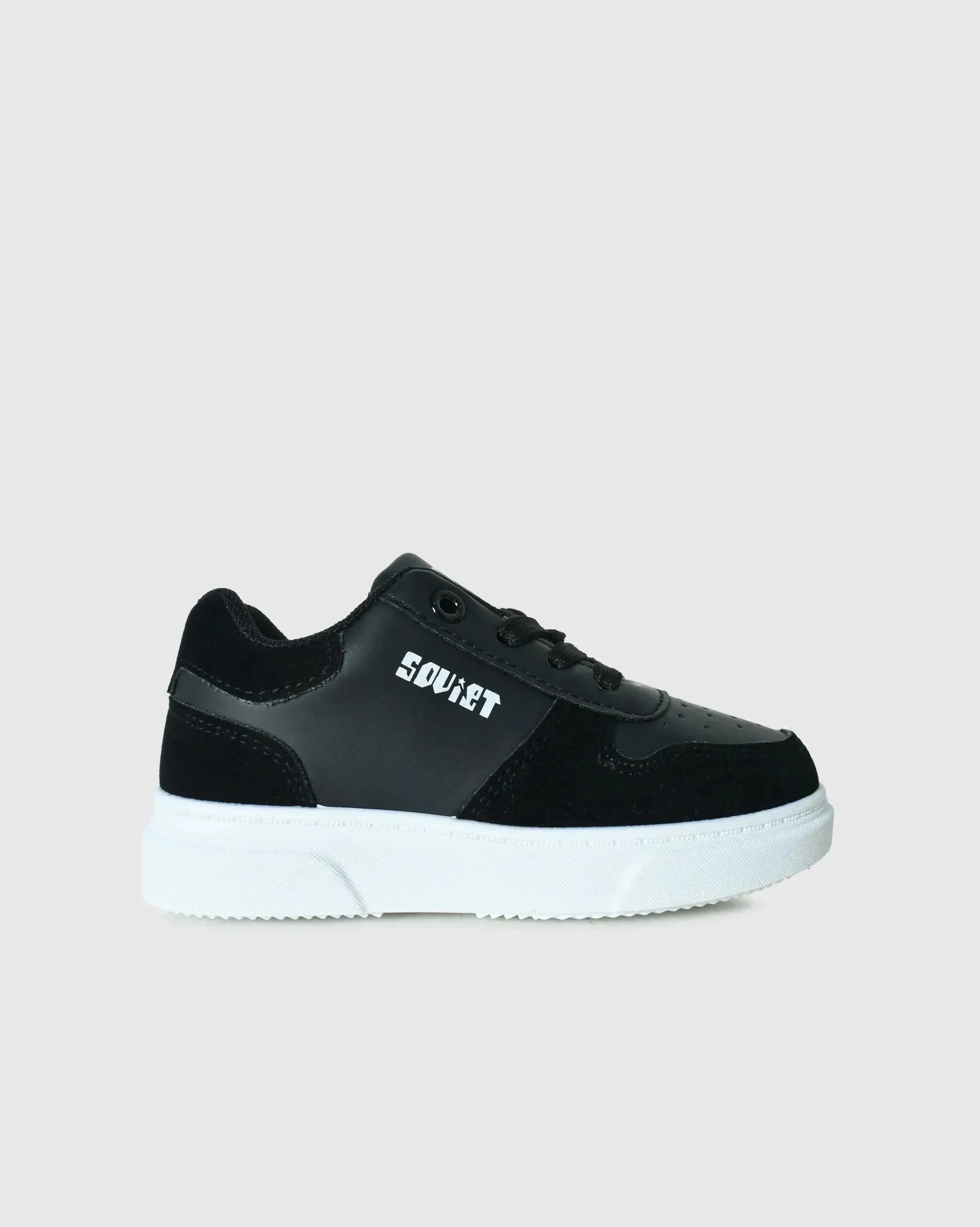 Infants Society - Fun Mixed Media PU Leather Sneaker