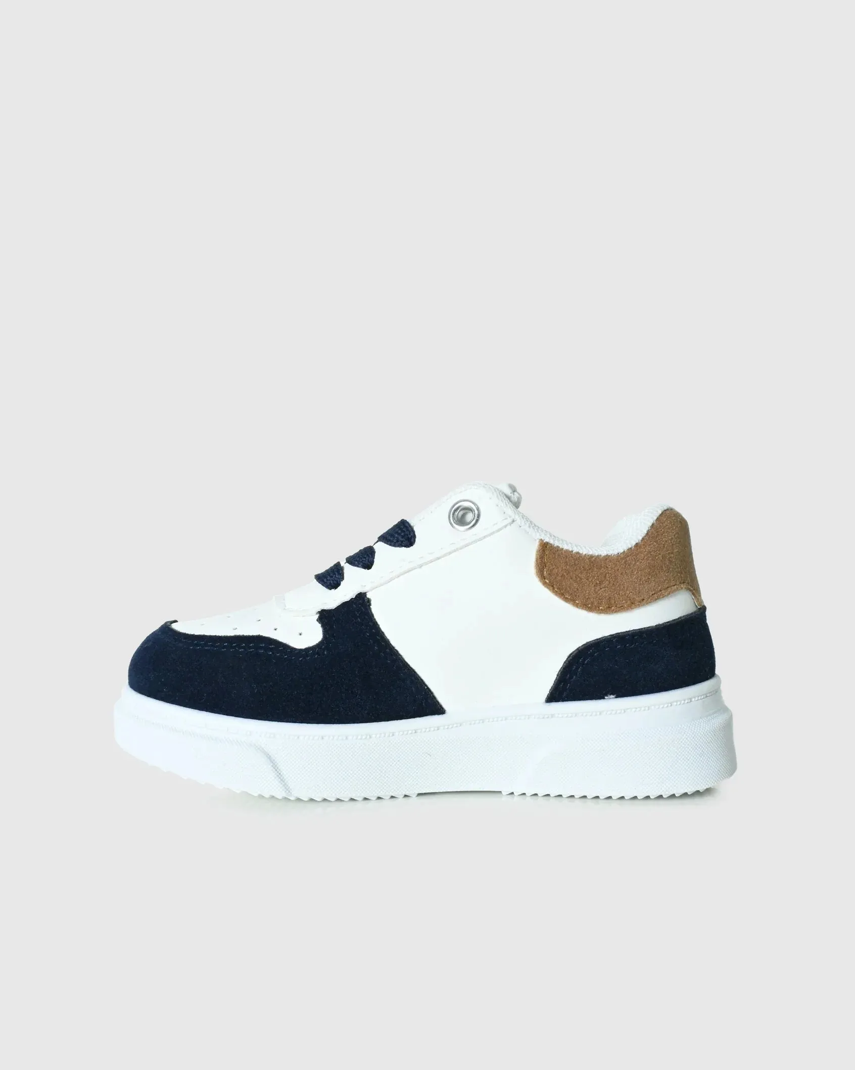 Infants Society - Fun Mixed Media PU Leather Sneaker