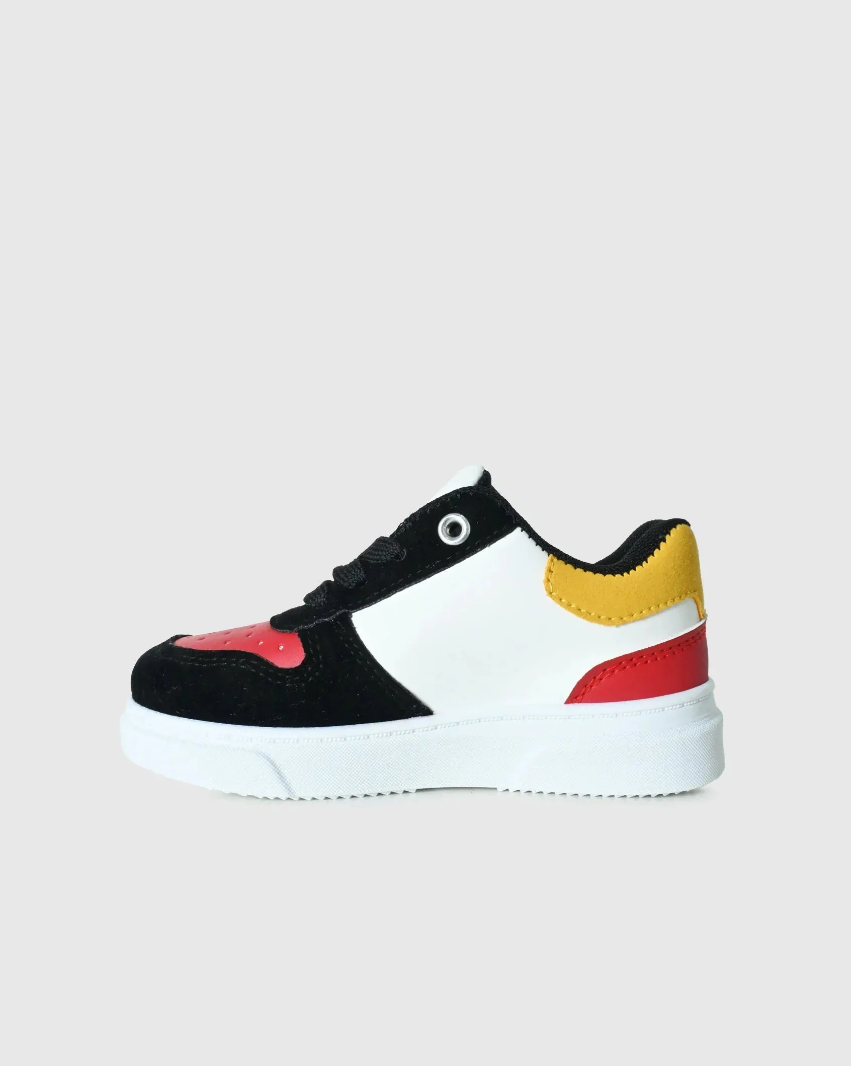 Infants Society - Fun Mixed Media PU Leather Sneaker