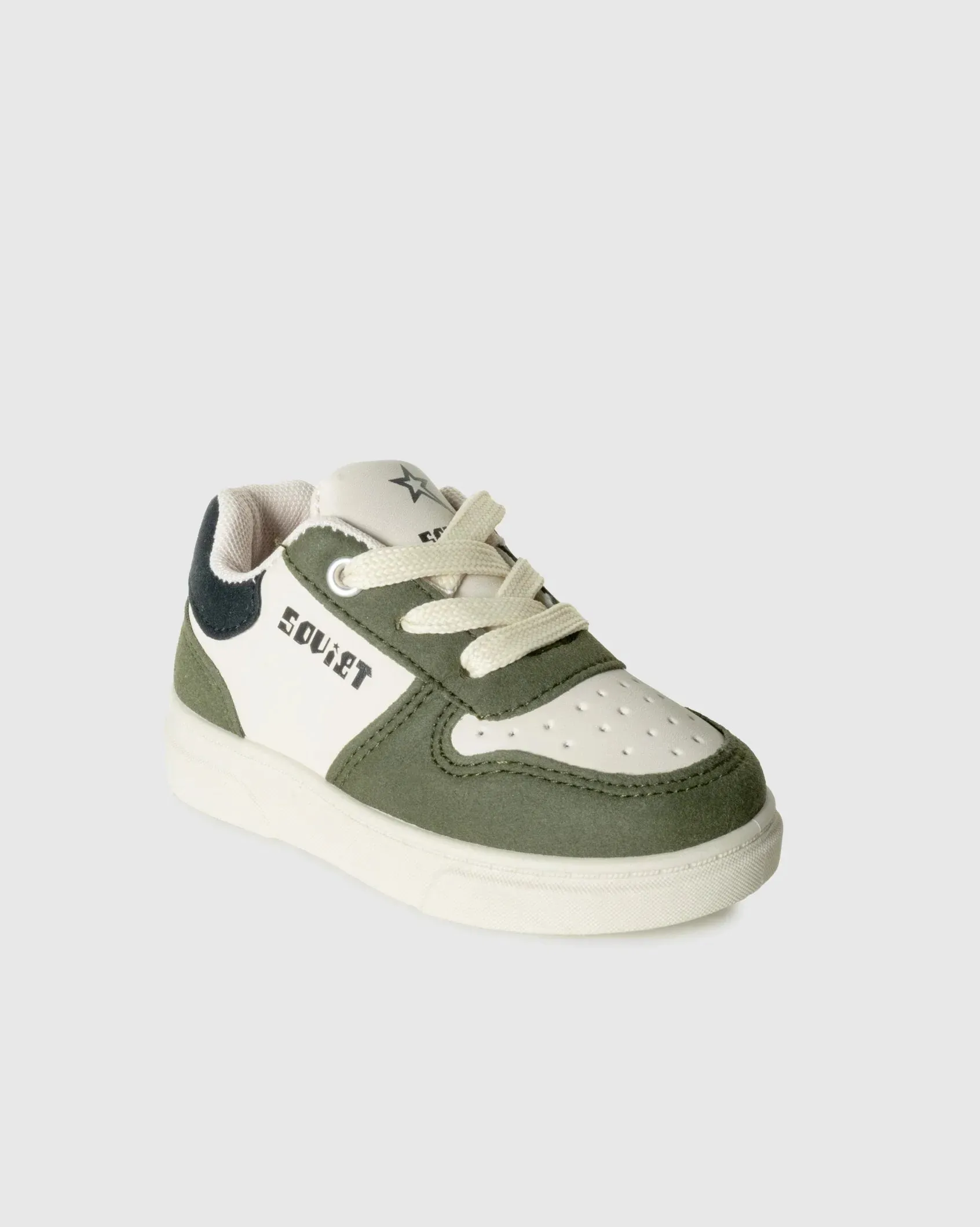 Infants Society - Fun Mixed Media PU Leather Sneaker