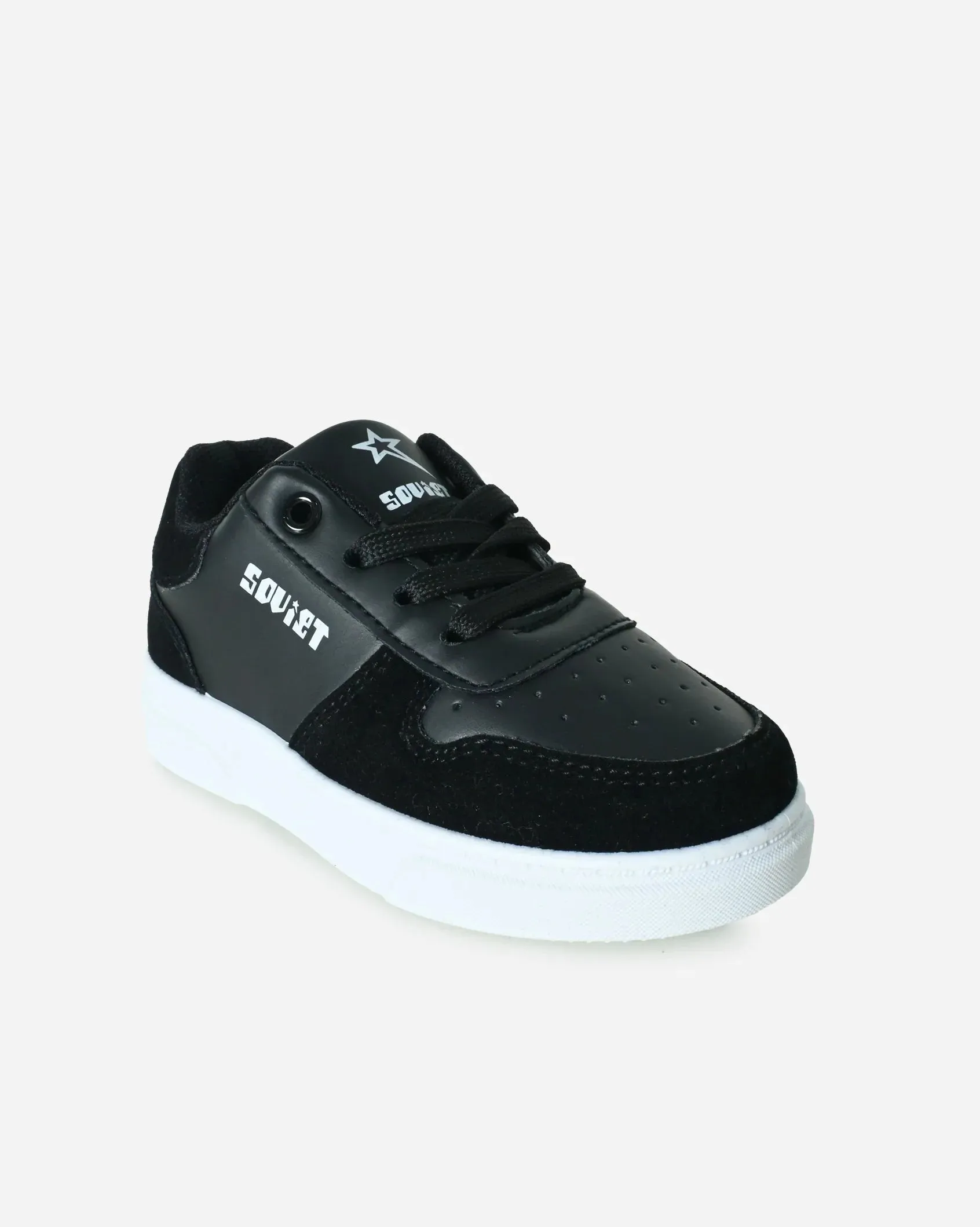 Infants Society - Fun Mixed Media PU Leather Sneaker