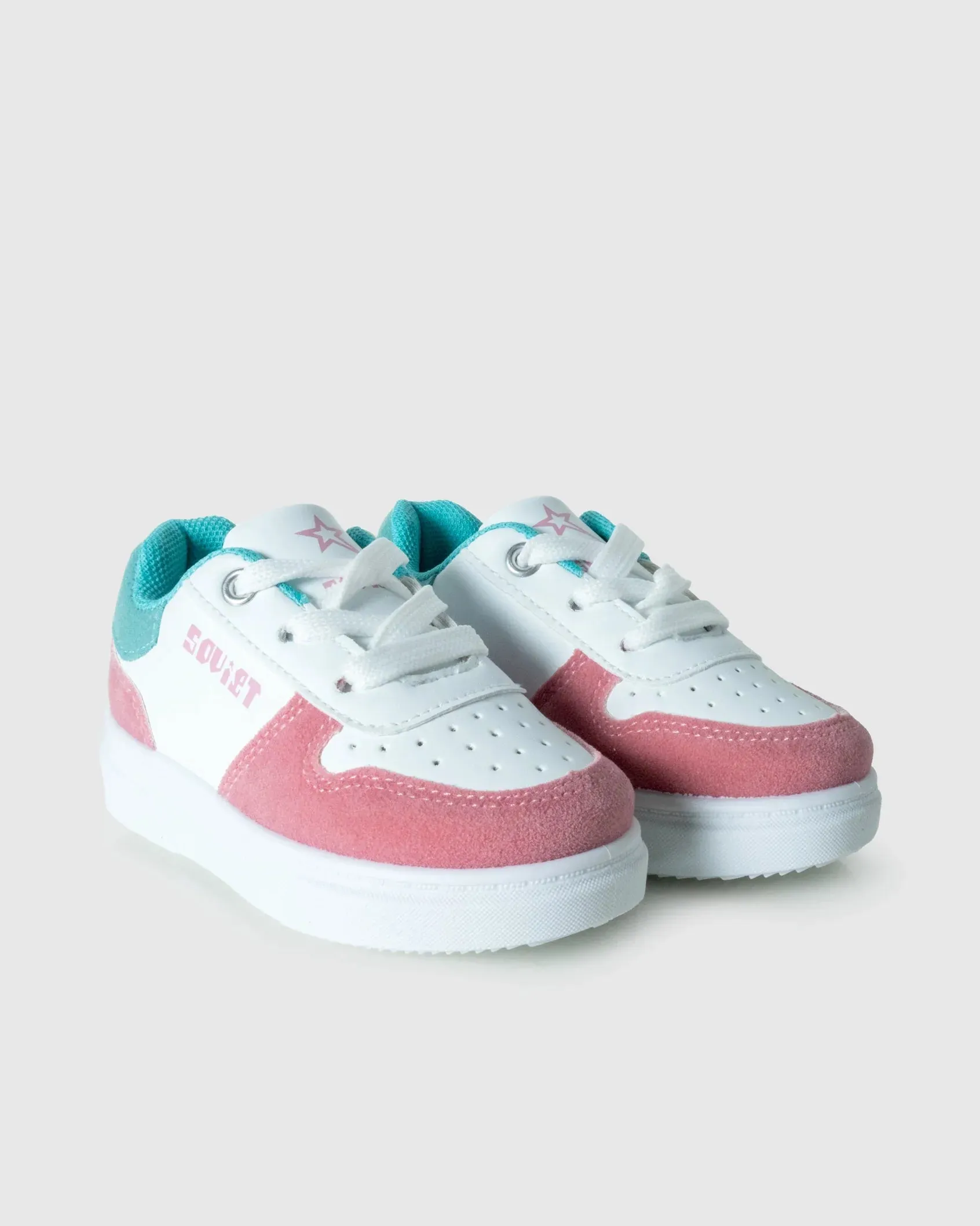 Infants Society - Fun Mixed Media PU Leather Sneaker