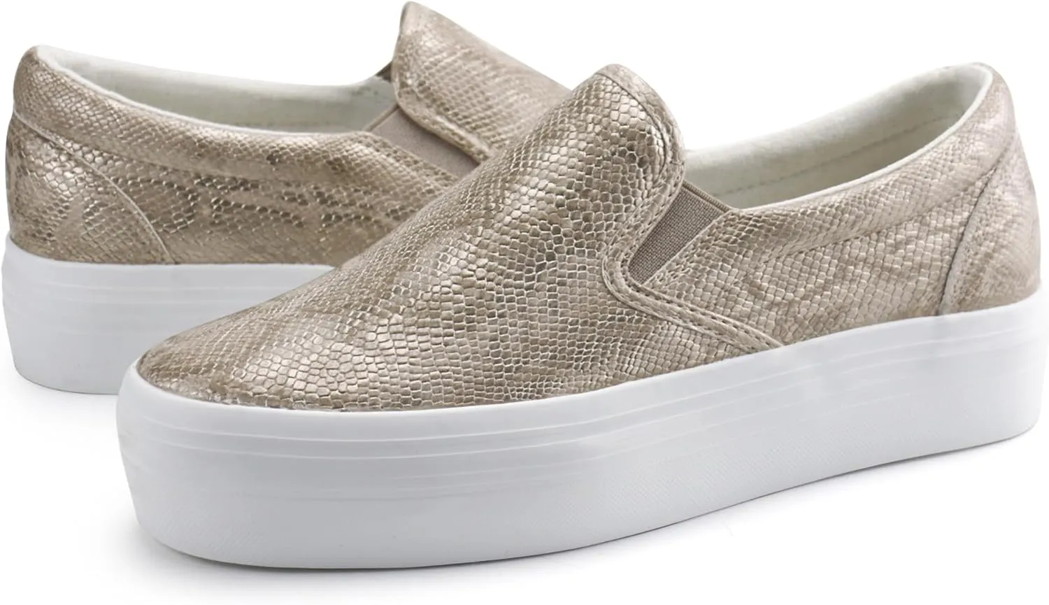JABASIC Women Slip-on Platform Loafers Casual Comfortable Loafer Shoes