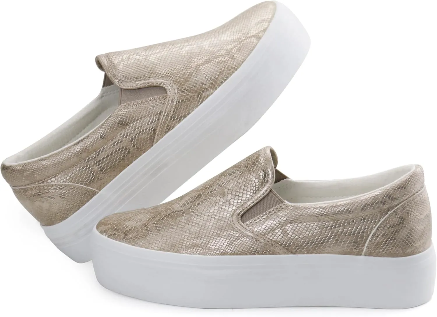 JABASIC Women Slip-on Platform Loafers Casual Comfortable Loafer Shoes