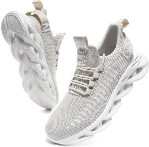 Jakcuz Women's Lace Up Walking Shoes Breathable Ultra Lightweight Sport Casual Ladies Girls Fashion Platform Sneakers
