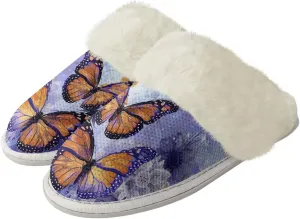 Jeiento Women's Indoor Bedroom Slipper for Women, Butterfly Print House Shoe