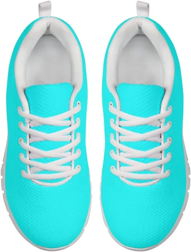 Jeiento Womens Mens Trainers Sports Running Shoes Causal Travel Walking Shoe Lace-up Breathable,Solid Color
