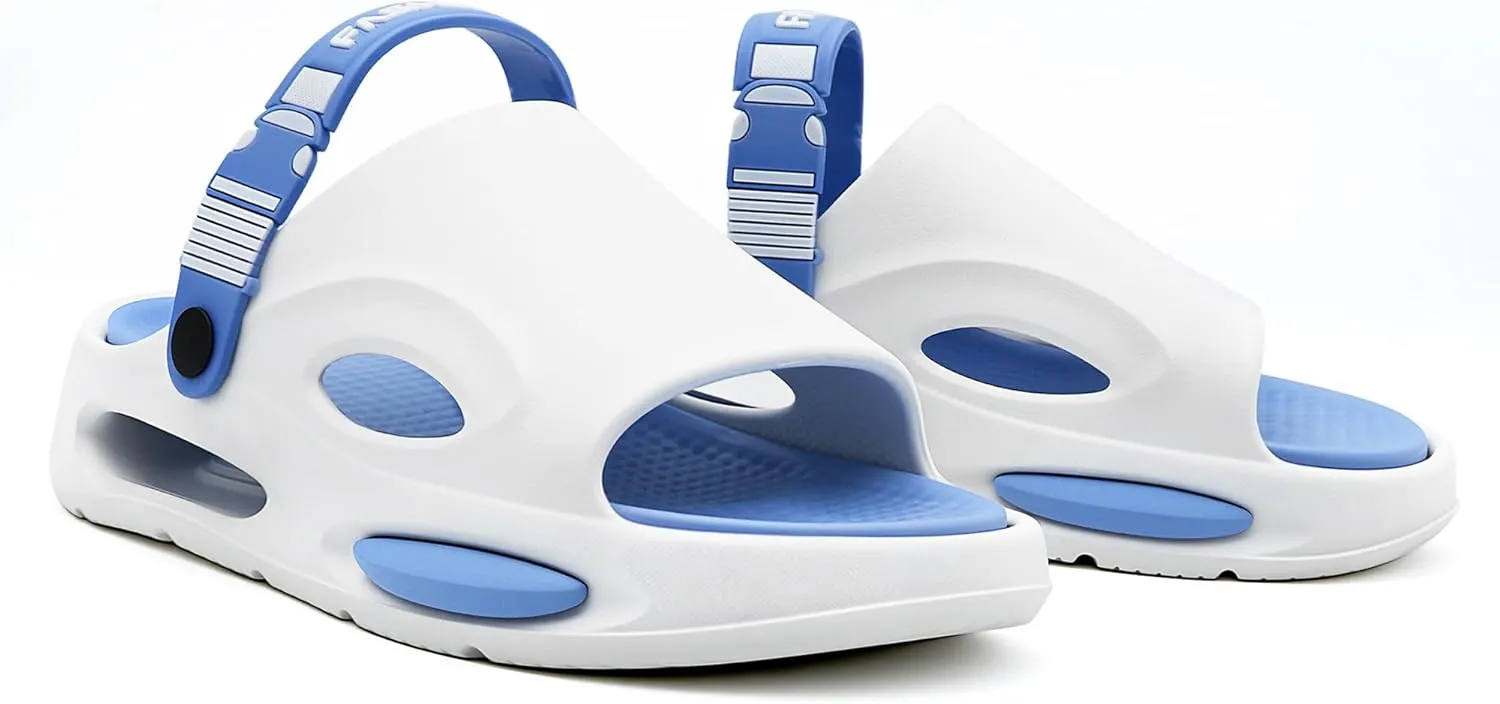 Jerzmy Cloud Slides Mens Sandals, Ultra Cushion Comfy Men Slippers, Arch Support Man Sport Sandal with Back Strap Open Toe Shoes for Indoor Outdoor Beach Garden Travel
