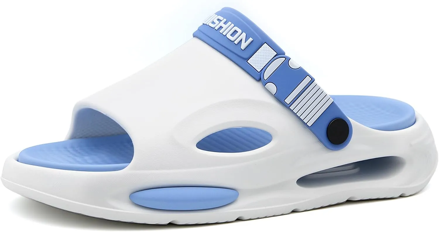 Jerzmy Cloud Slides Mens Sandals, Ultra Cushion Comfy Men Slippers, Arch Support Man Sport Sandal with Back Strap Open Toe Shoes for Indoor Outdoor Beach Garden Travel
