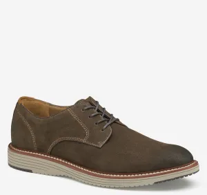 Johnston & Murphy Upton Plain Toe in Dark Brown Nubuck