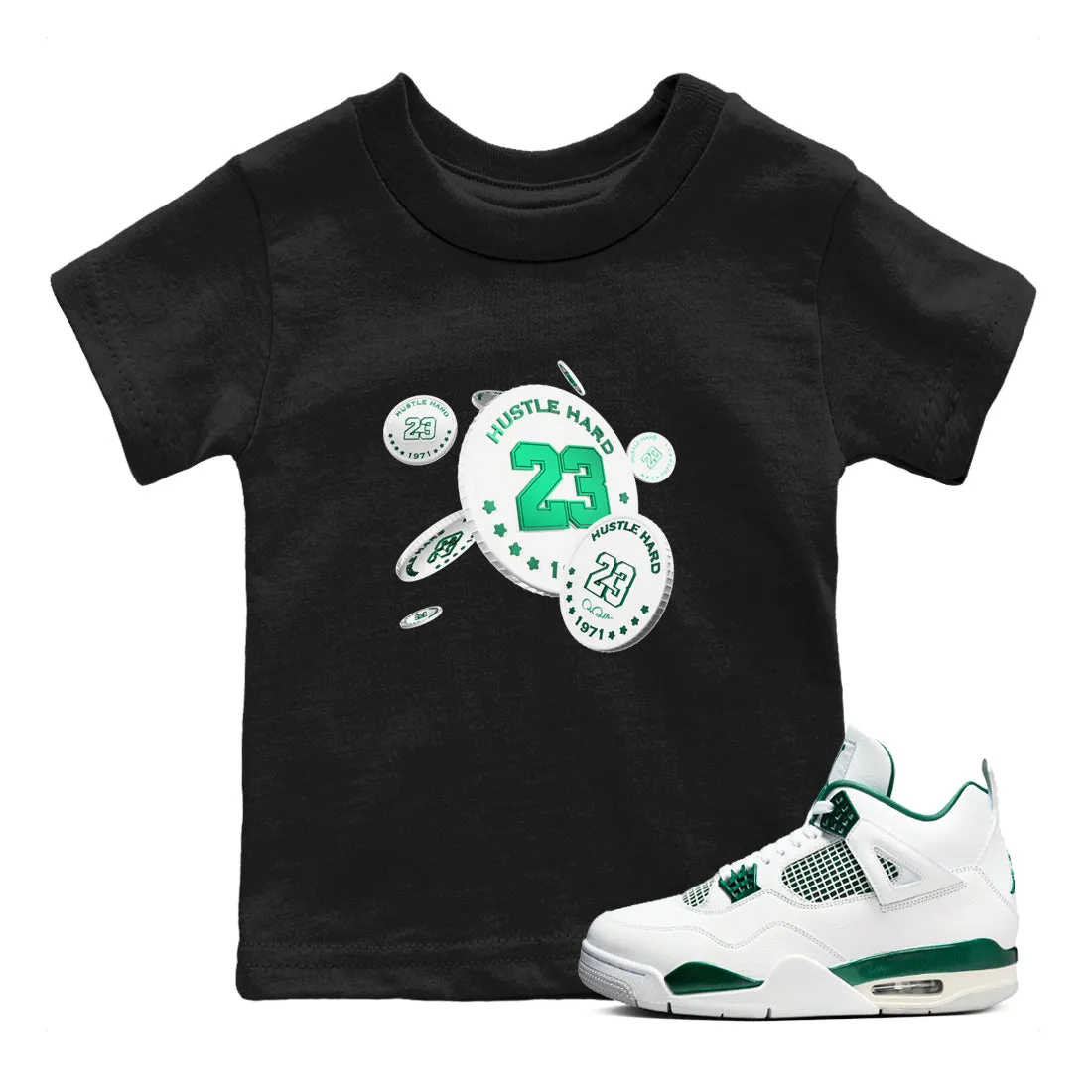 Jordan Drop Kids Oxidized Flexible customer care SNRT Coin - Green Air 4 Professional assistance Sneaker Tees
