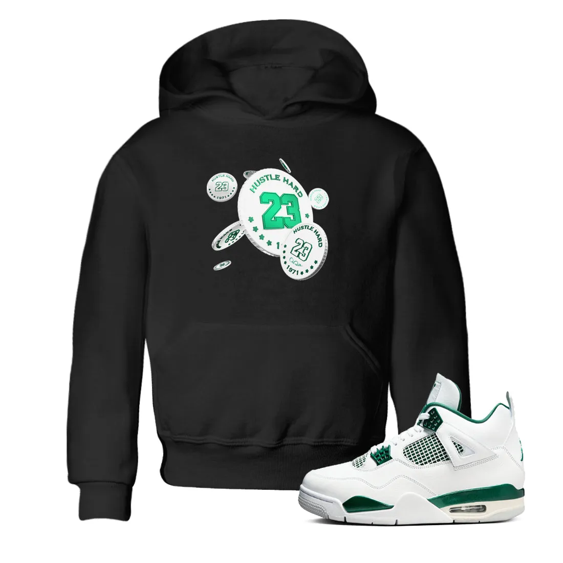 Jordan Drop Kids Oxidized Flexible customer care SNRT Coin - Green Air 4 Professional assistance Sneaker Tees