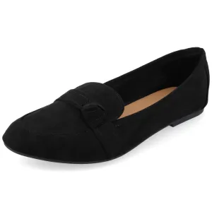 Journee Collection Women's Marci Loafer Flat, Black, 9