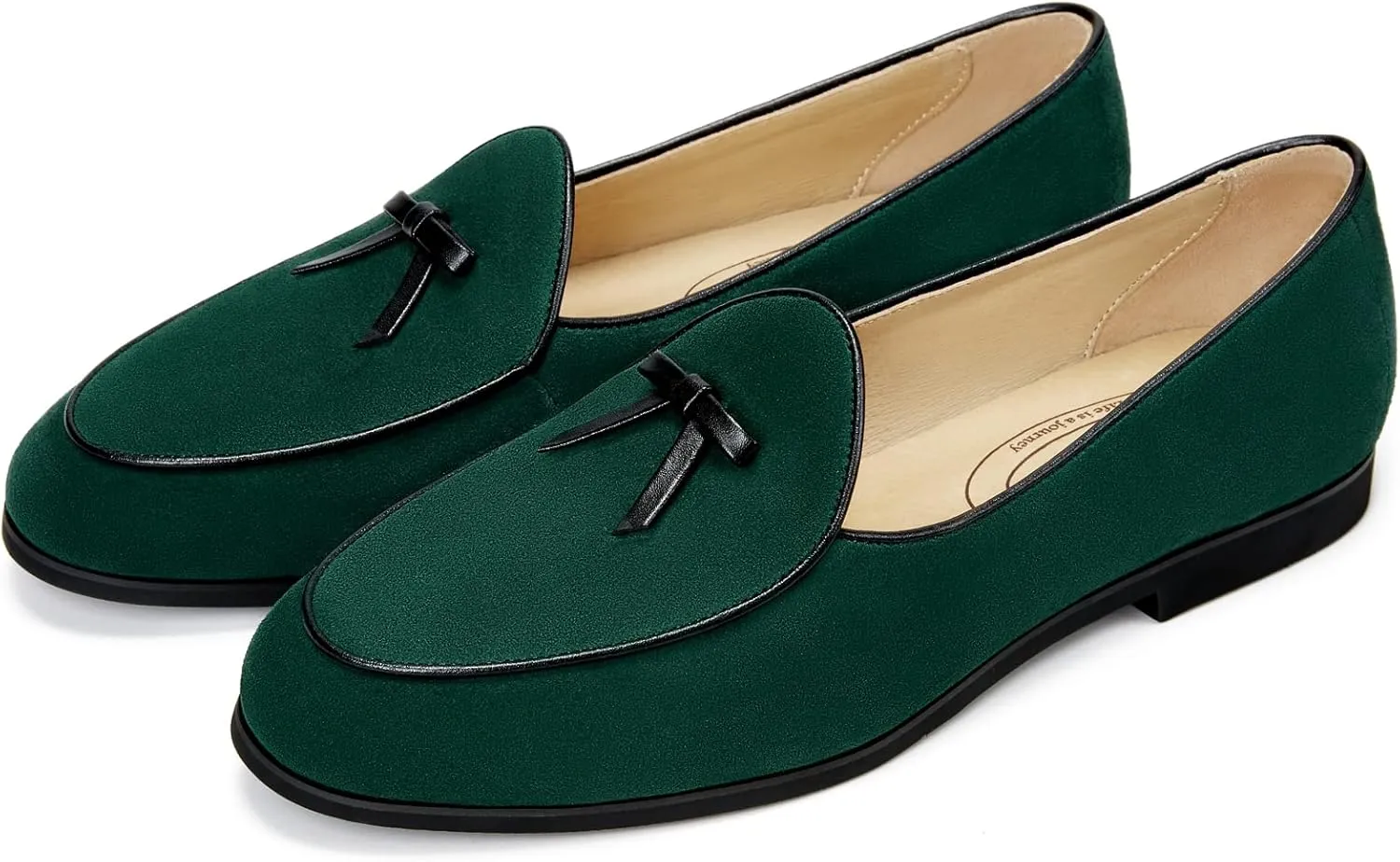 Journey West Suede Tassel Loafer for Women Slip-on Belgian Penny Loafers Shoes for Women in Many Colors