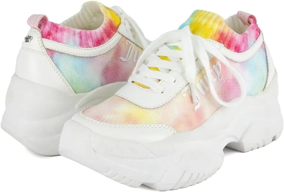 Juicy Couture Women's Chunky Lace-Up Fashion Sneaker - Stylish Platform Tennis Shoes for Everyday Comfort Walking