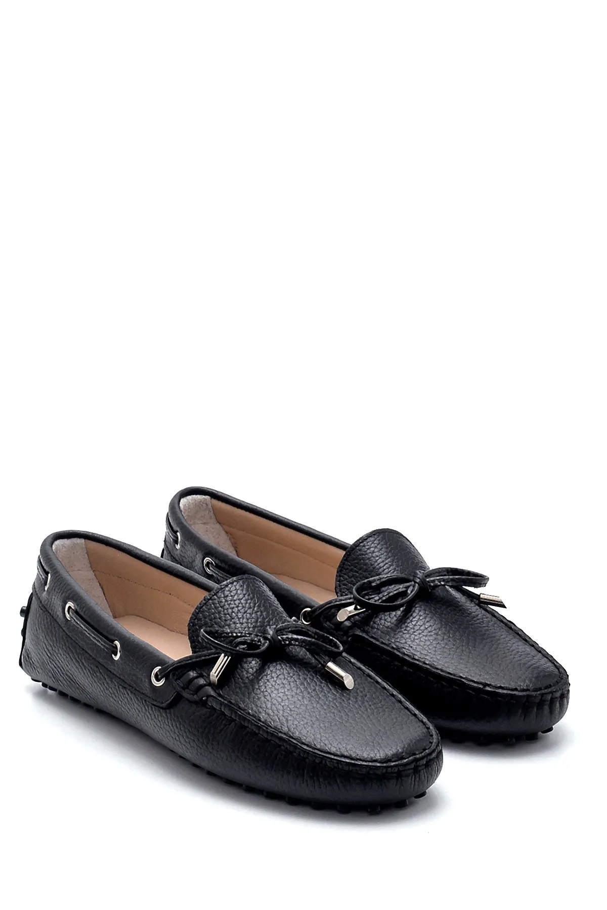 Kadın Deri Fiyonk Detaylı Loafer