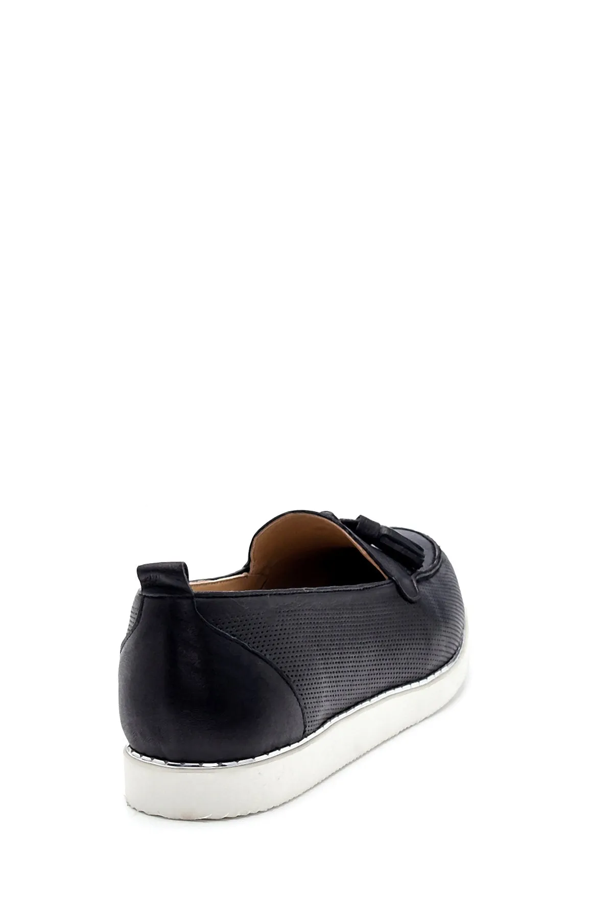 Kadın Deri Püskül Detaylı Loafer