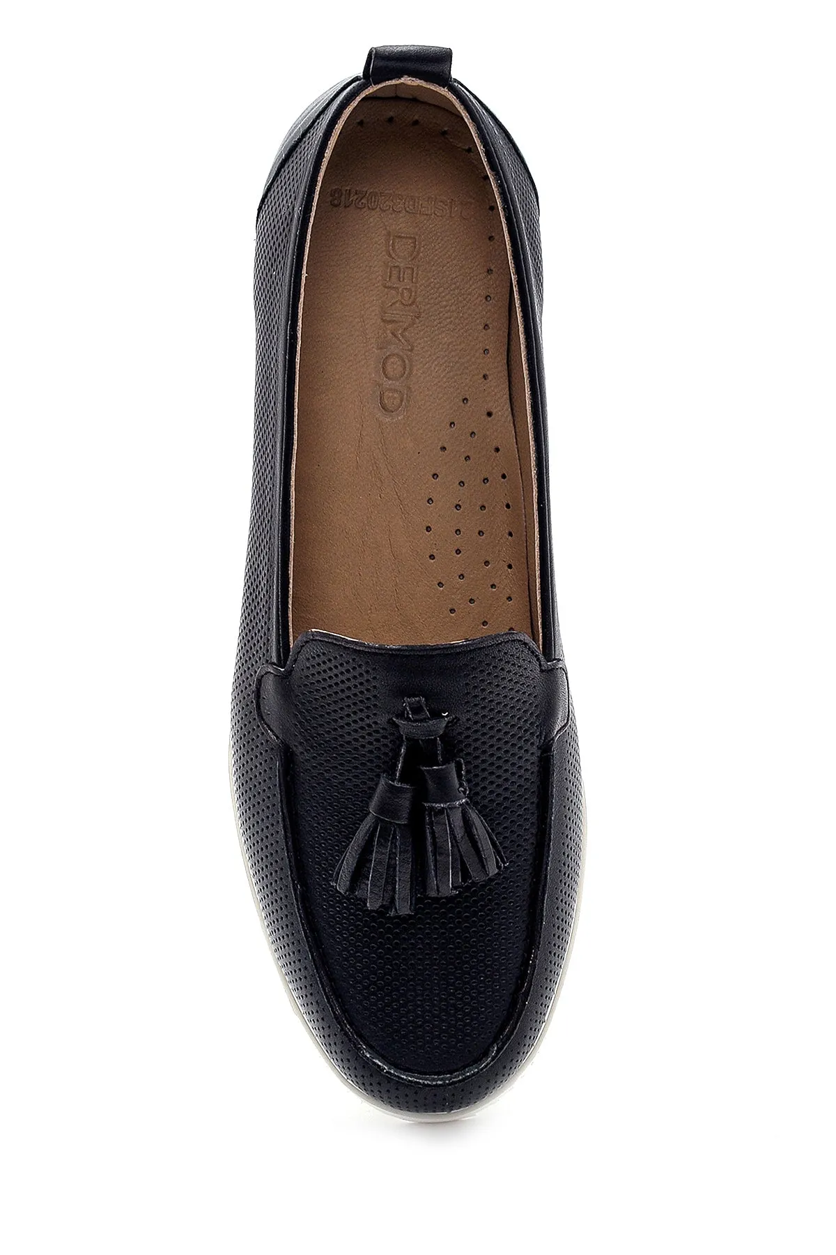 Kadın Deri Püskül Detaylı Loafer