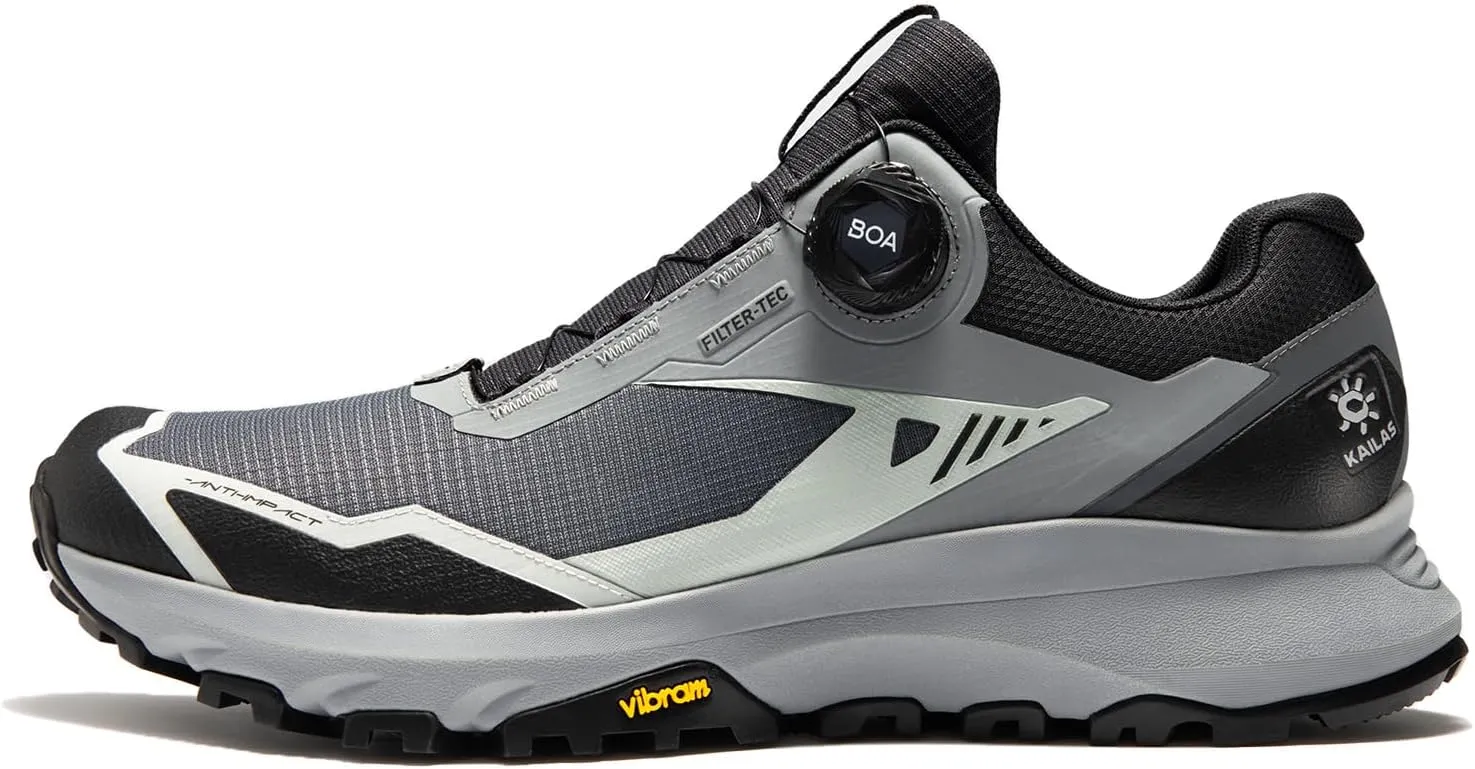 KAILAS Men's Kuocang BOA Hiking Shoe FLT Waterproof V Sole Non-Slip Shoes Lightweight Breathable Low Height Outdoor Trailing Trekking Shoes