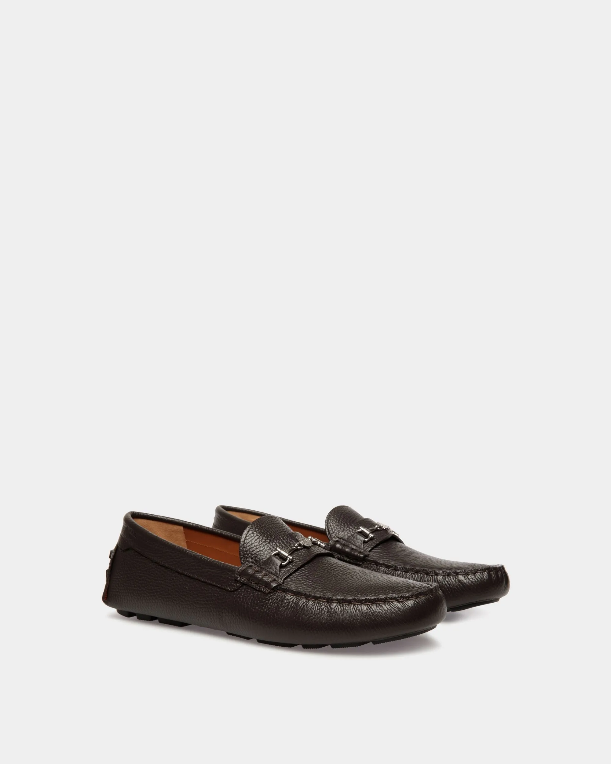 Kerbs Loafer in Ebano Grained Leather