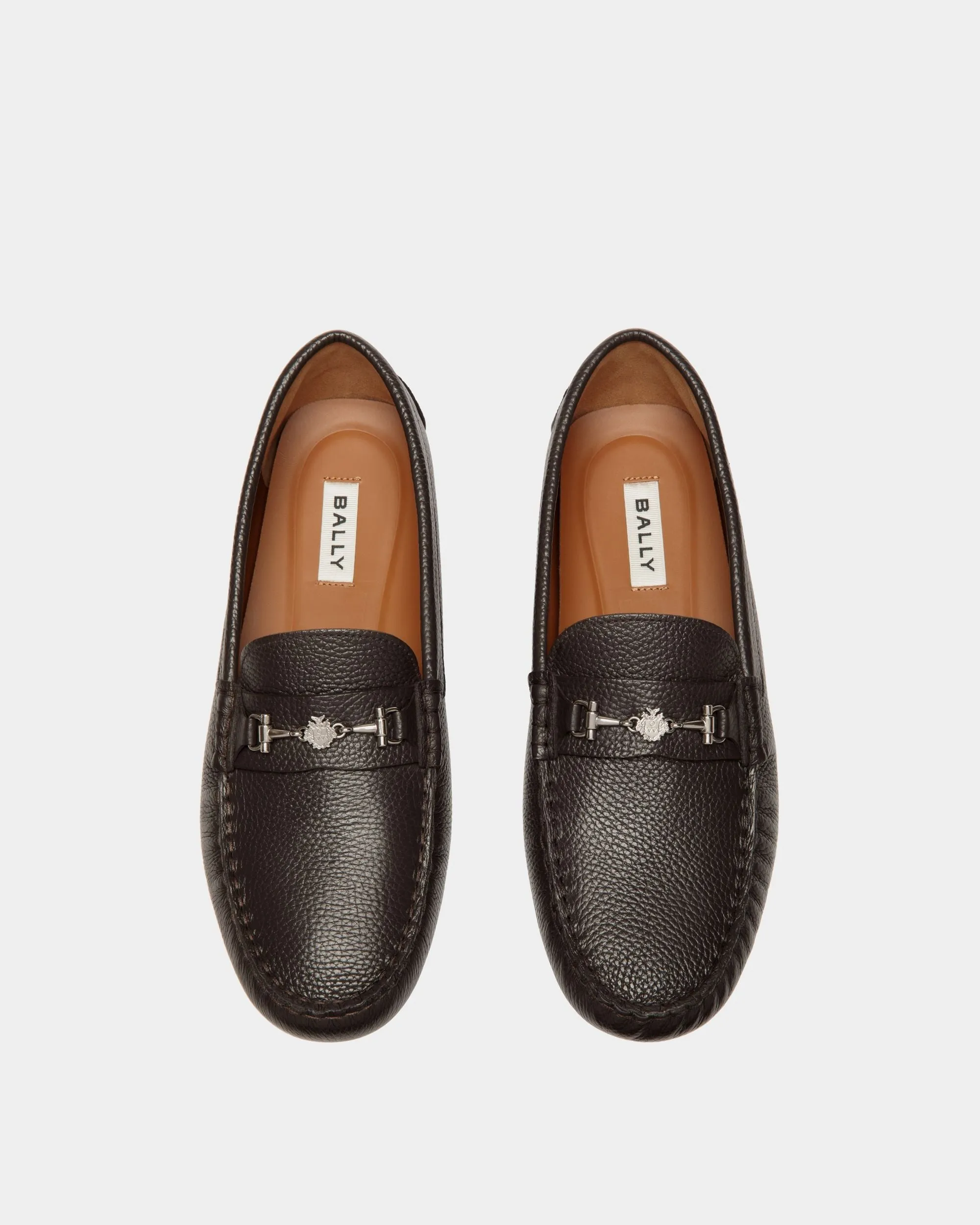 Kerbs Loafer in Ebano Grained Leather