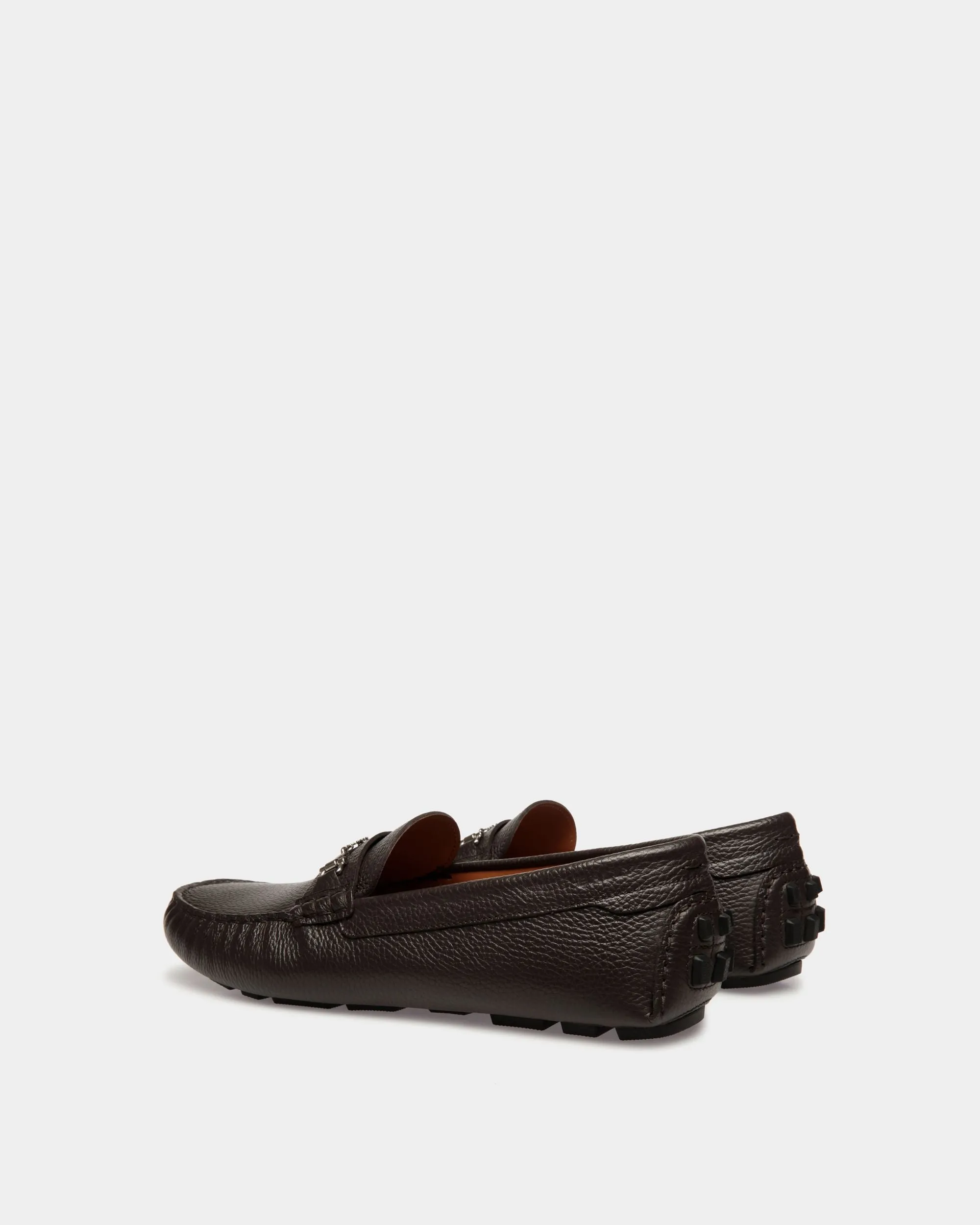 Kerbs Loafer in Ebano Grained Leather