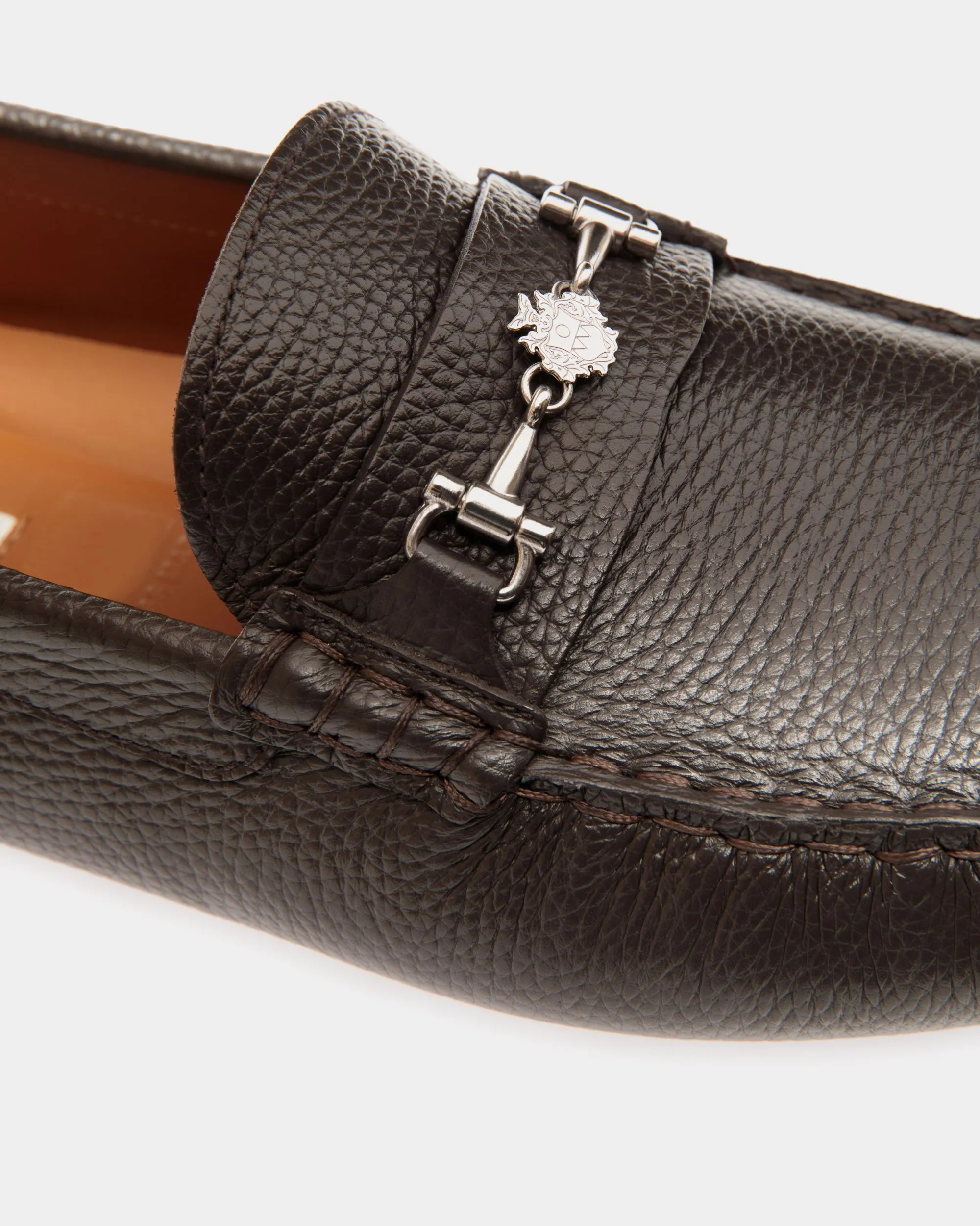 Kerbs Loafer in Ebano Grained Leather
