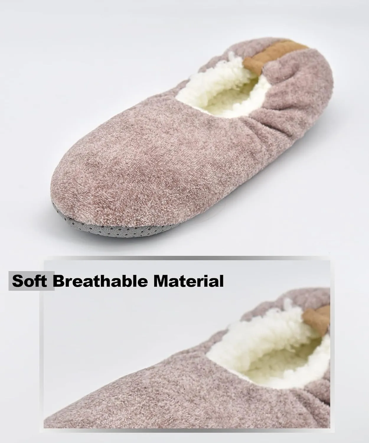Keyela Mens Slipper Socks With Non Skid Bottoms, Warm Slipper Socks With Grippers For Men, Fuzzy House Slippers