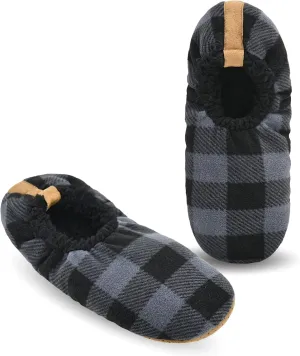 Keyela Mens Slipper Socks With Non Skid Bottoms, Warm Slipper Socks With Grippers For Men, Fuzzy House Slippers