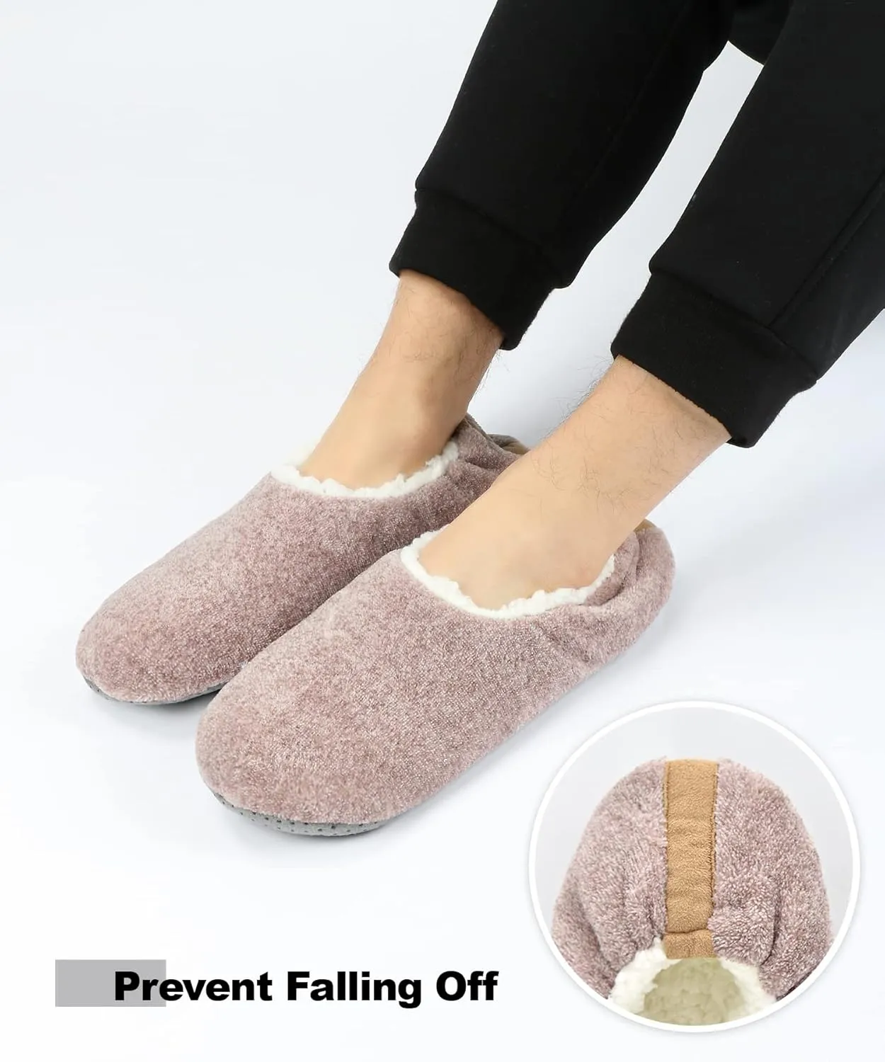Keyela Mens Slipper Socks With Non Skid Bottoms, Warm Slipper Socks With Grippers For Men, Fuzzy House Slippers