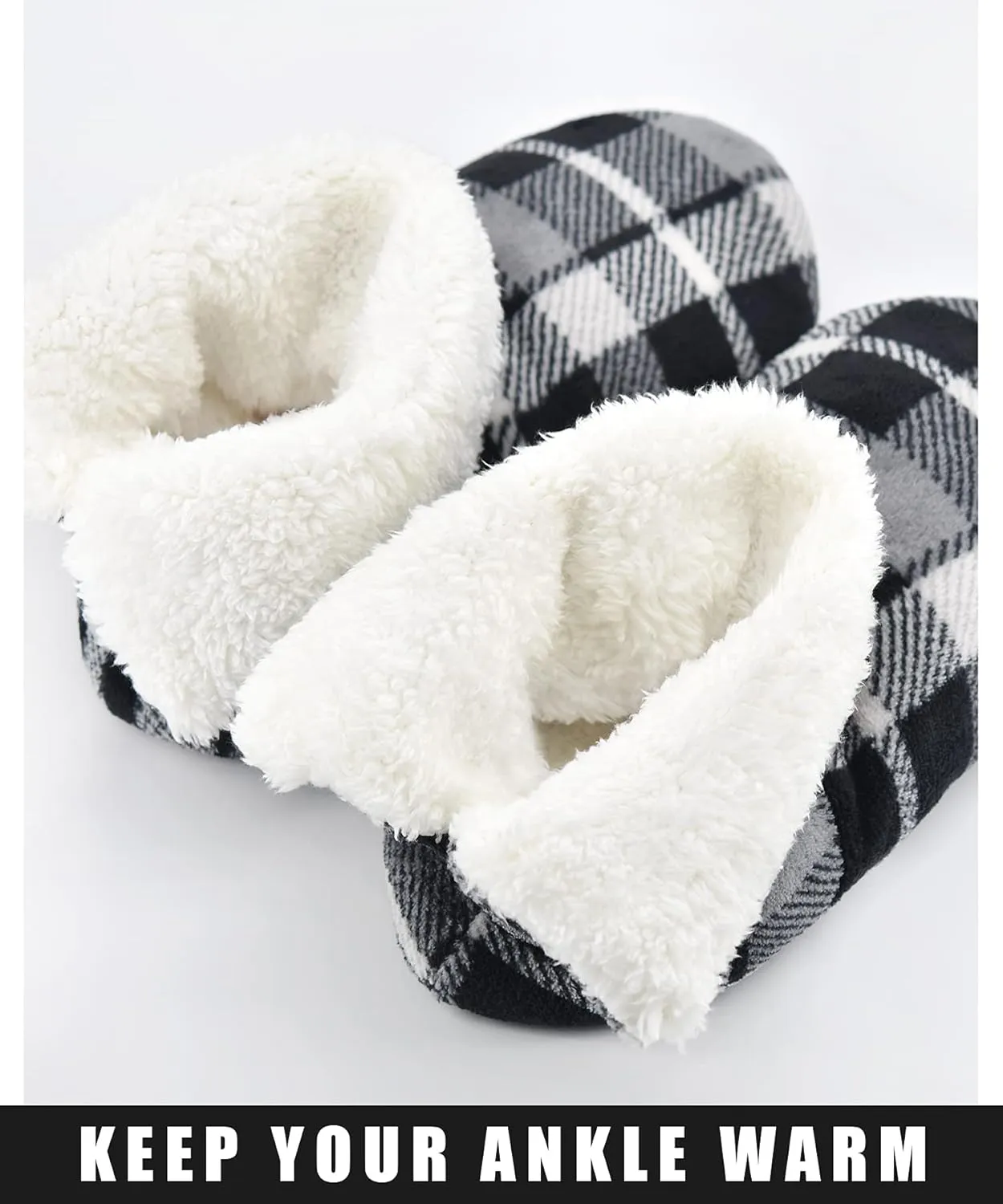 Keyela Slipper Socks Soft Cozy Thick House Indoor Boot Sock Shoes with Anti-Skid Bottom Soles for Men's