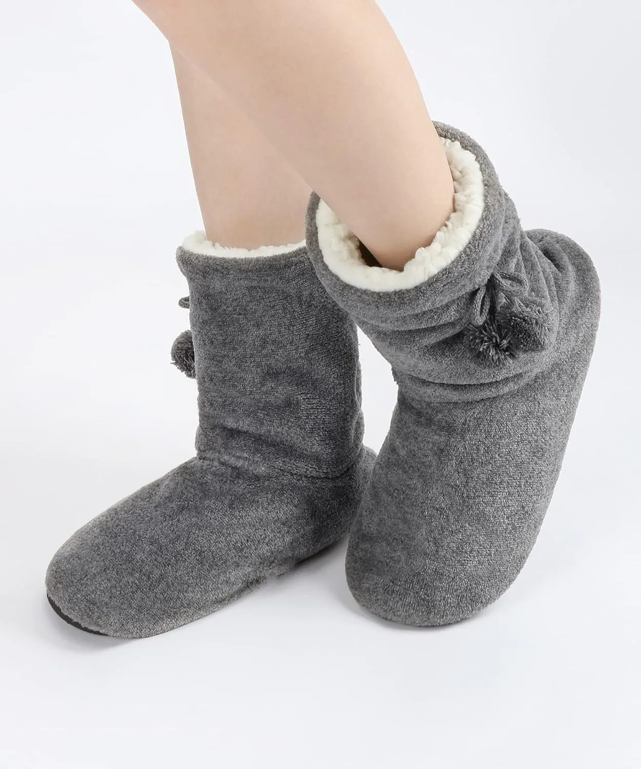 Keyela Women's Slipper Socks Booties, Indoor Spring-Autumn Super Soft Warm Cozy Fuzzy Lined Slippers