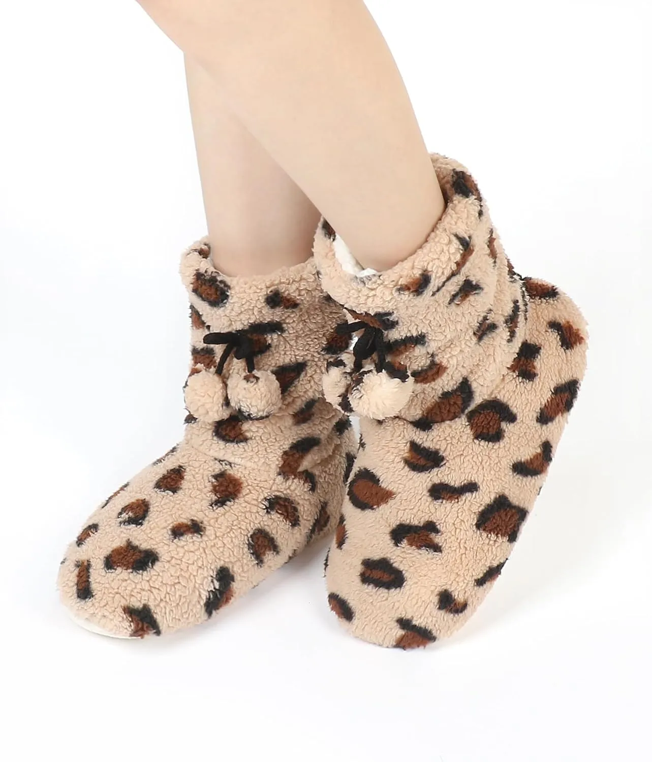 Keyela Women's Slipper Socks Booties, Indoor Spring-Autumn Super Soft Warm Cozy Fuzzy Lined Slippers