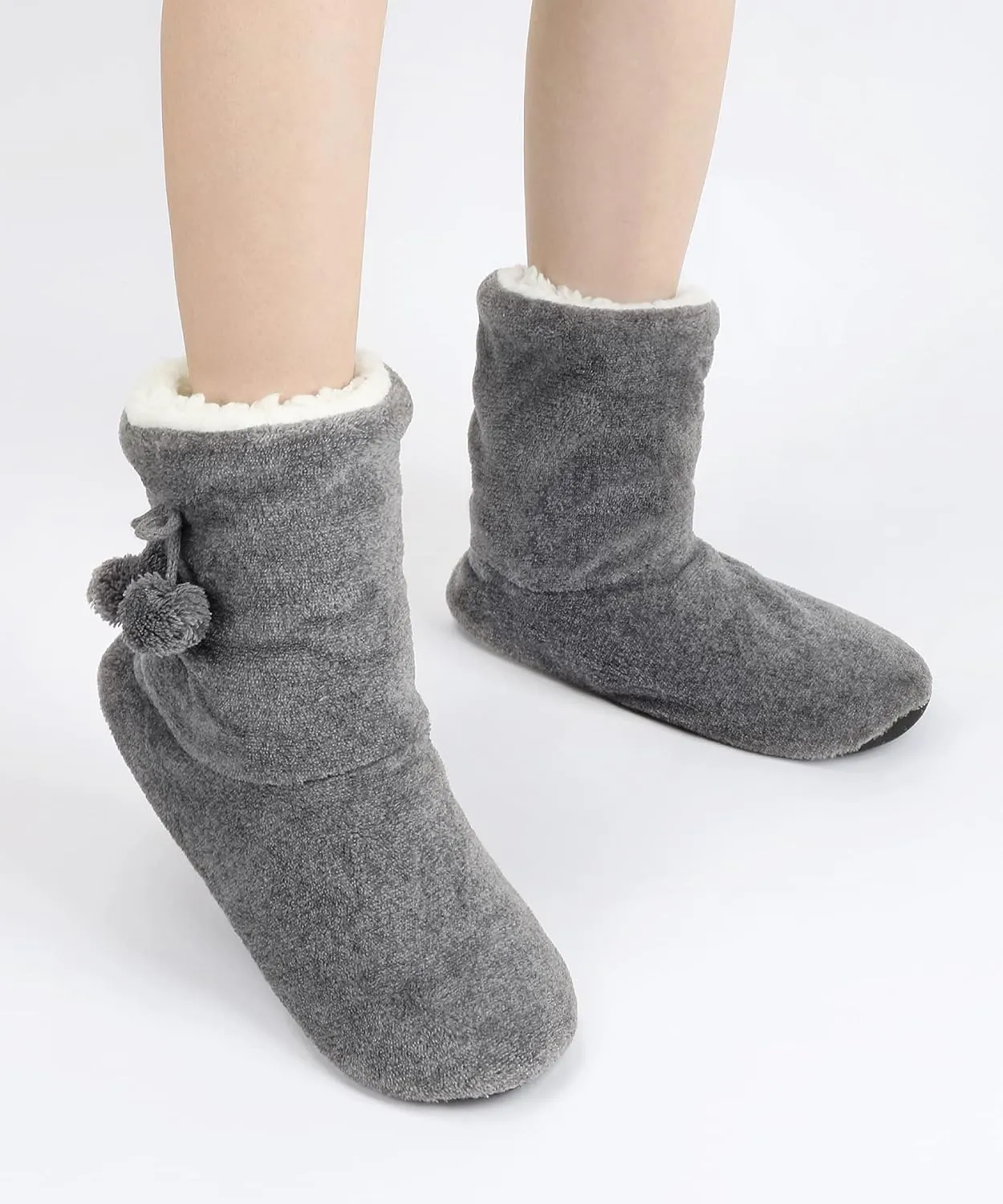 Keyela Women's Slipper Socks Booties, Indoor Spring-Autumn Super Soft Warm Cozy Fuzzy Lined Slippers