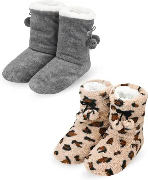 Keyela Women's Slipper Socks Booties, Indoor Spring-Autumn Super Soft Warm Cozy Fuzzy Lined Slippers