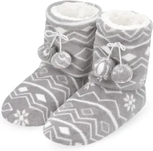 Keyela Womens Slipper Socks With Soles, Fluffy Cozy Soft Non-Skid Bottom Slippers Booties For Ladies, Fuzzy Winter House Slippers