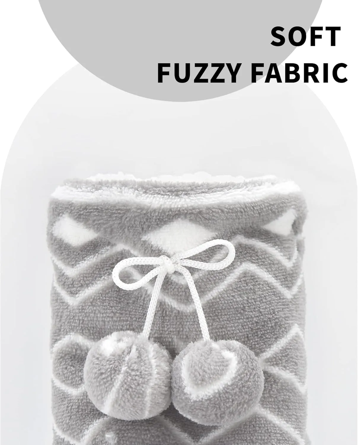 Keyela Womens Slipper Socks With Soles, Fluffy Cozy Soft Non-Skid Bottom Slippers Booties For Ladies, Fuzzy Winter House Slippers