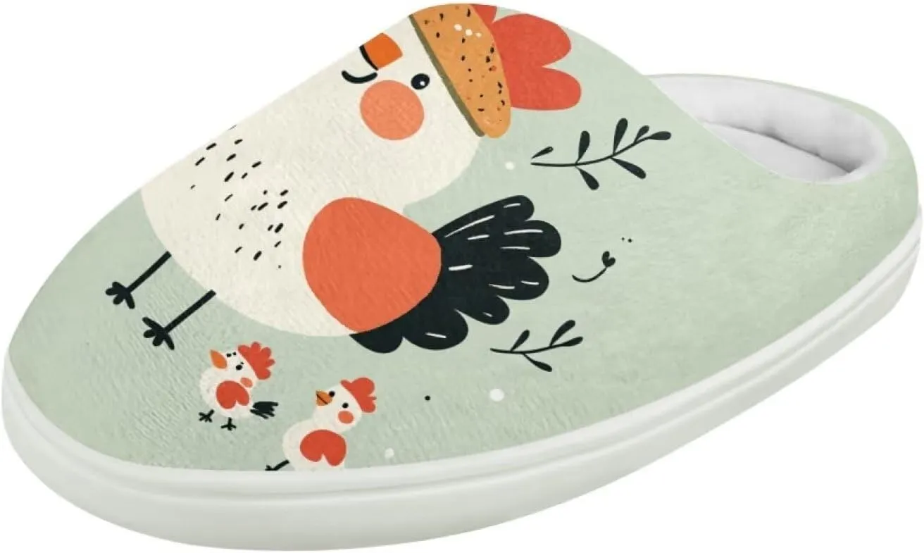 Kids Cute Slippers for Boy Girls Soft Fluffy Plush Slippers Animal Print House Shoes Non Slip Warm Slippers US 9-15