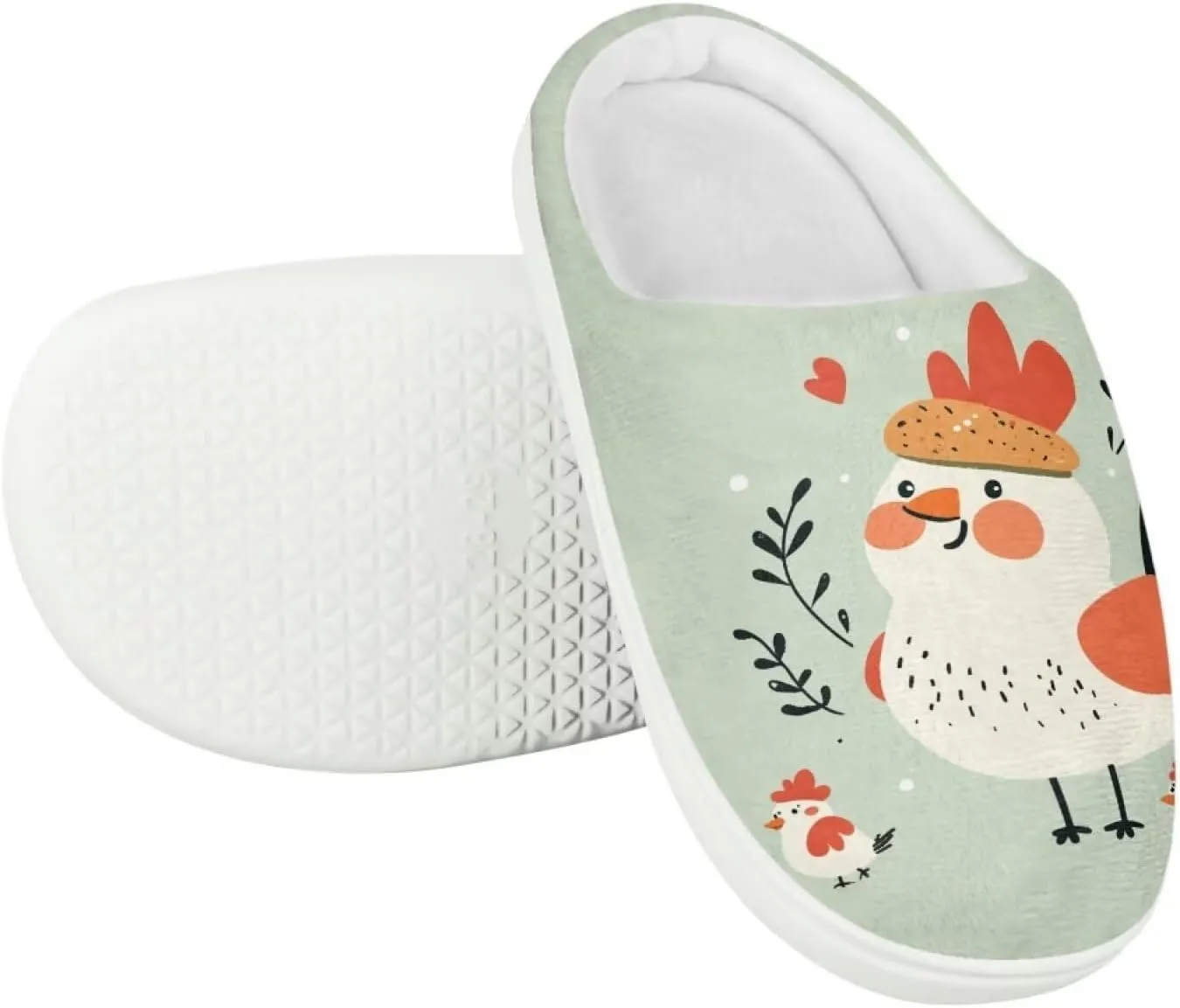 Kids Cute Slippers for Boy Girls Soft Fluffy Plush Slippers Animal Print House Shoes Non Slip Warm Slippers US 9-15