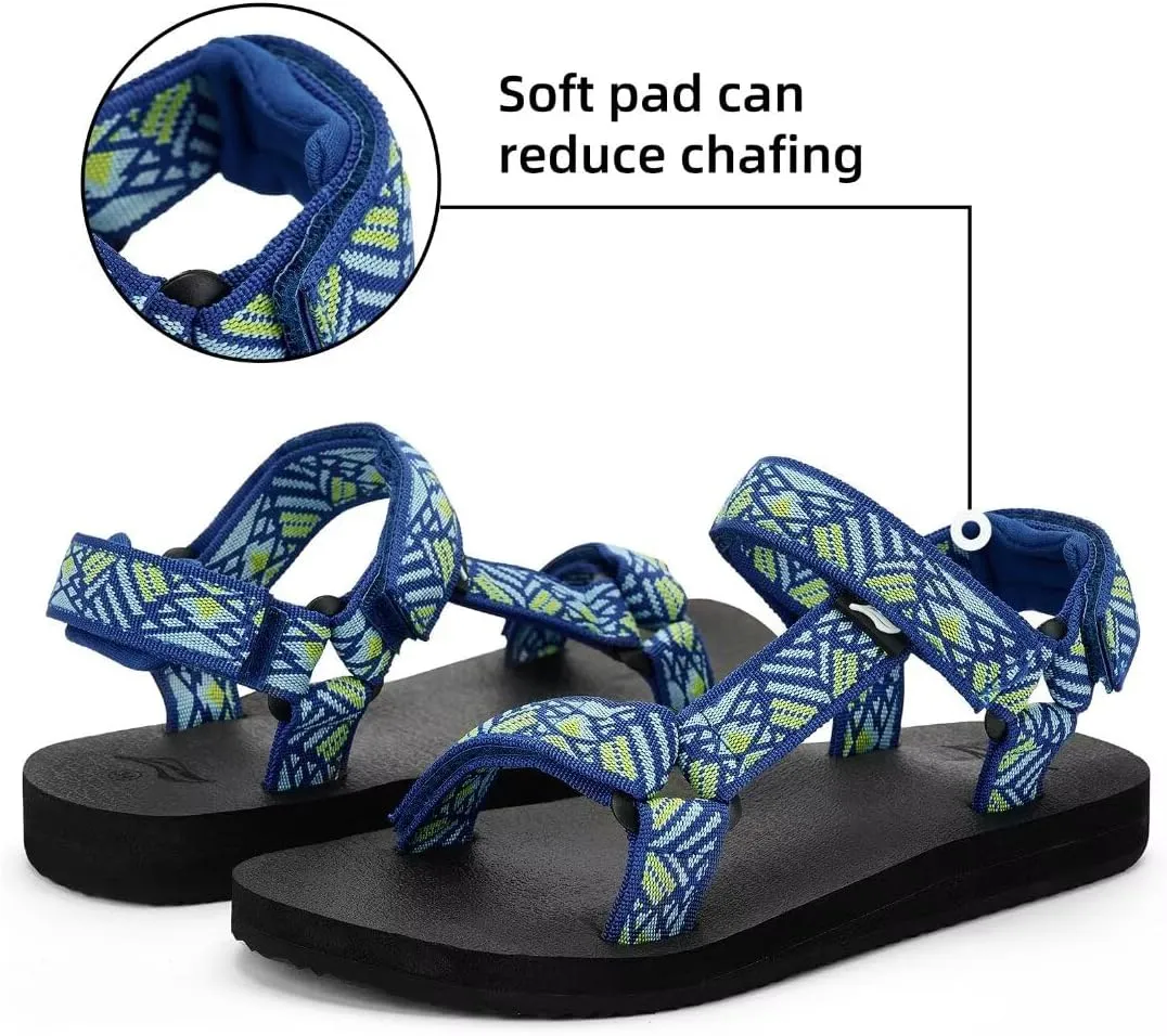Kids Hiking Sandals Boys Girls Yoga Mat Insole Comfortable Walking Water Sandals With Arch Support for Beach Travel Athletic