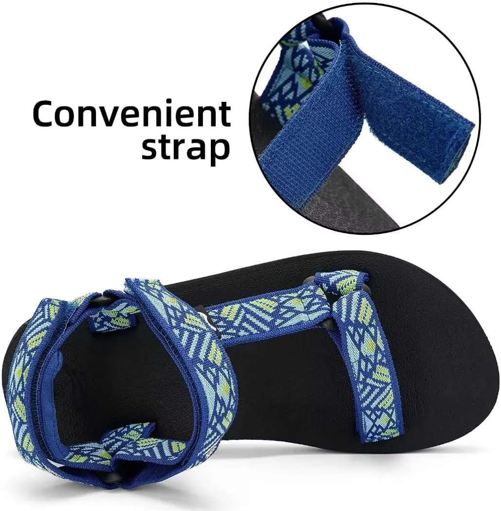 Kids Hiking Sandals Boys Girls Yoga Mat Insole Comfortable Walking Water Sandals With Arch Support for Beach Travel Athletic