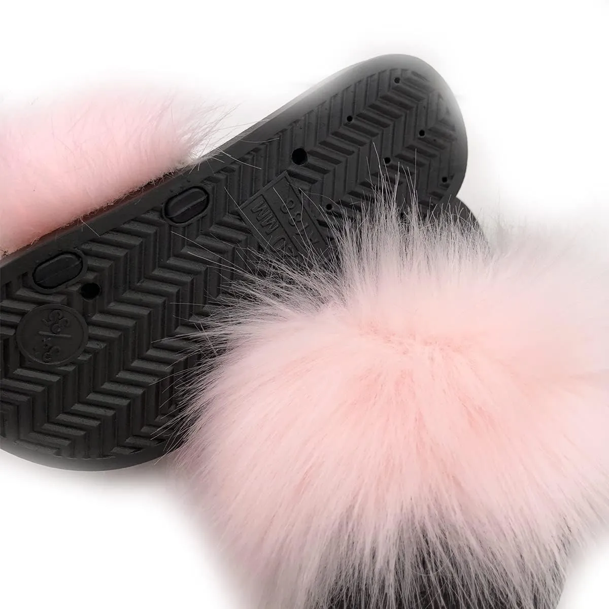 Kids Soft Artificial fur Sandals Slides Comfy Lightweight Furry Cute House Slippers for Girls