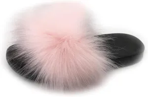 Kids Soft Artificial fur Sandals Slides Comfy Lightweight Furry Cute House Slippers for Girls