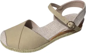 Kubbon Wedge Sandals for Women Comfortable Close Toe Ankle Strap Espadrilles Platform Heel Non Slip Orthopedic Sandals Casual Outdoor Beach Shoes
